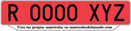Matrícula de coche de España de REMOLQUE