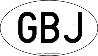 código internacional GBJ de Jersey