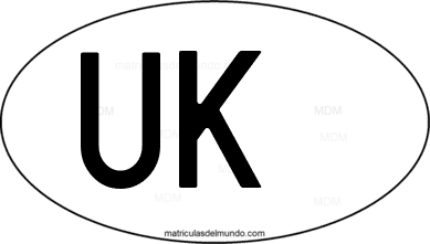 Código ovalado utilizado por Reino Unido UK
