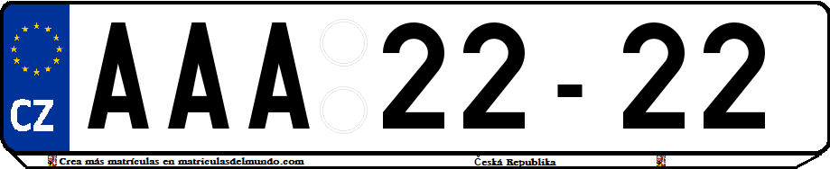 Genera y crea tu propia matricula de la Republica Checa sistema anterior checoslovaquia gratis / Generate your own historical old czech license plate for free