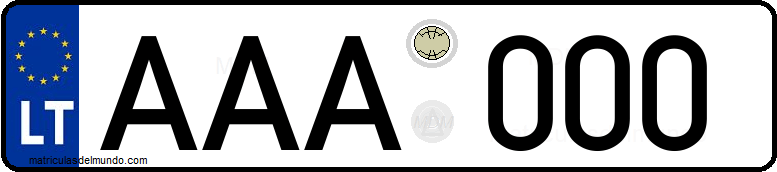 Genera y crea tu propia matricula de Lituania gratis / Create your own Lithuanian image of a license plate