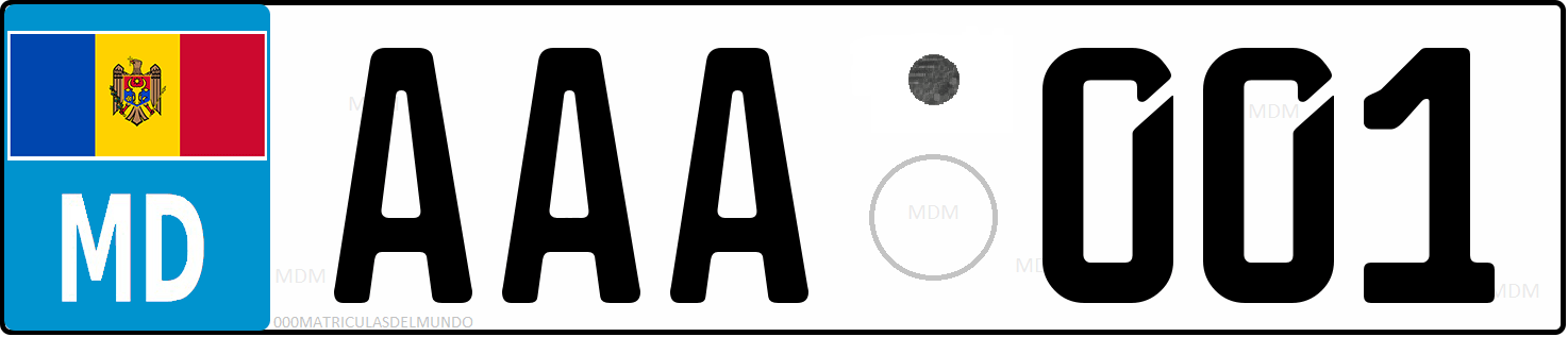 Genera y crea tu propia matricula de Moldavia normal trasera gratis / Generate your own moldavian normal current license plate for free