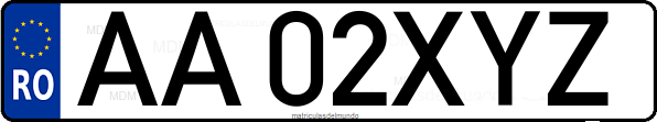 Genera y crea tu propia matricula de Rumania actual anterior normal y ejercito gratis / Generate your own Romanian car plate system license plate for free