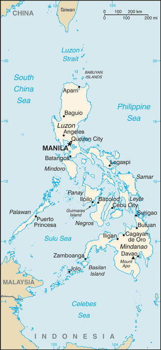 Mapa de Filipinas político actualizado