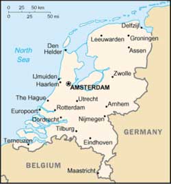 Mapa de Holanda político actualizado