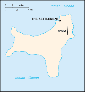 Mapa de Isla de Navidad político actualizado