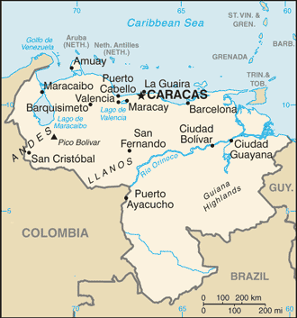 Mapa de Venezuela político actualizado