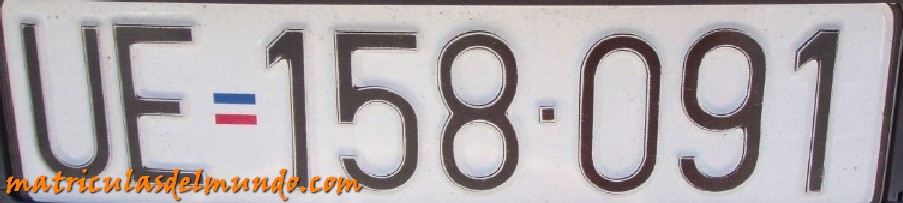 Matrícula de coche antigua de Serbia