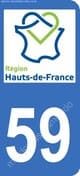 Logo departamento Nord 59 matrícula Francia