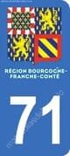 Logo departamento Saône-et-Loire 71 matrícula Francia