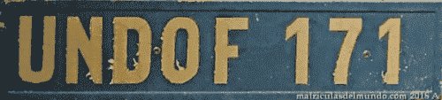 Matrícula de coche de Naciones Unidas de UNDOF para los Altos del Golán matricula de camión UNDOF de las naciones unidas en los altos del golan en israel