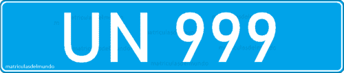 Matrícula de coche de ONU (Organización de Naciones Unidas)