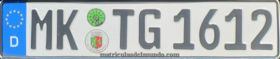 matricula ejemplo actual normal alemania / Current German standard license plate