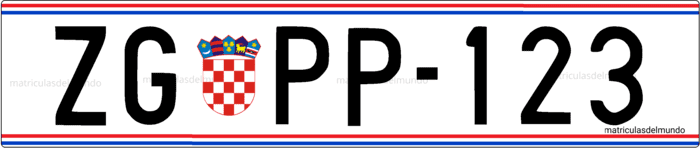 matrícula especial de Croacia de concesionario letras PP