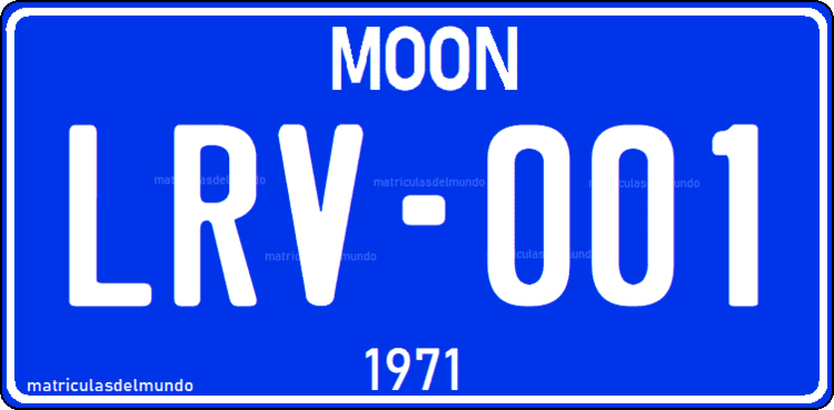 Matrícula de coche de la Luna del rover lunar