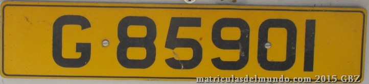 Matrícula de coche de Gibraltar antigua