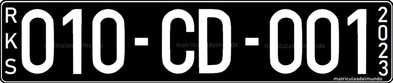 Matrícula diplomatica de coche de Kosovo Matrícula de kosovo del cuerpo diplomático