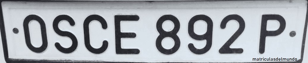 Matrícula de coche de la OSCE para Kosovo privada Matrícula de coche de Kosovo de la Organización para la Seguridad y Cooperación en Europa OSCE privado