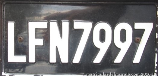 matrícula de coche de Polonia Matricula de Polonia antigua negra LODZ FORMATO AMERICANO