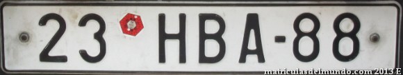 Matrícula de remolque de República Checa tres letras