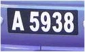 Matrícula de coche de Anguilla actual con código AXA