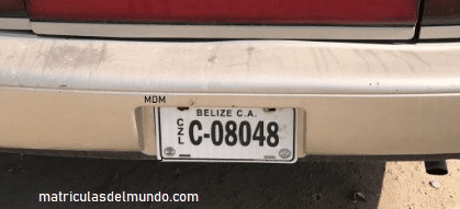 Matrícula de coche de Belice actual con código BH