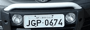 Matrícula de coche de Brasil actual con código BR