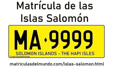 Matrícula de coche de Islas Salomn