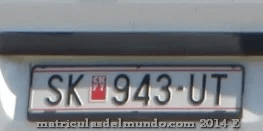 Matrícula de coche de Macedonia del Norte actual con código NMK