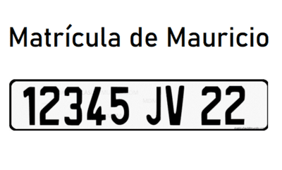 Matrícula de coche de Mauricio actual con código MS