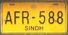 Matrícula de coche de Pakistn