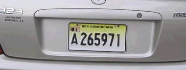 Matrícula de coche de Repblica Dominicana
