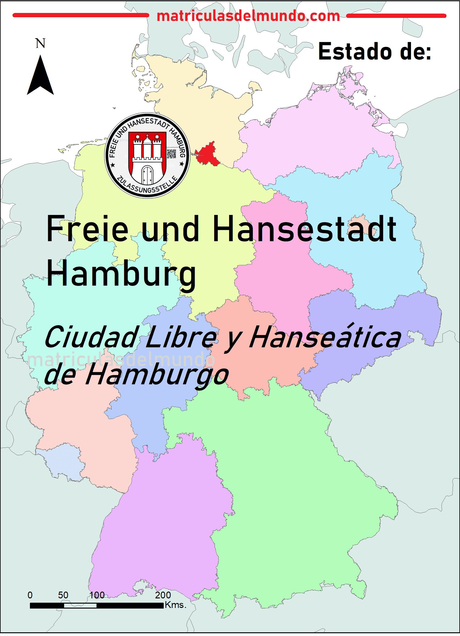 Imagen del mapa de Hamburgo