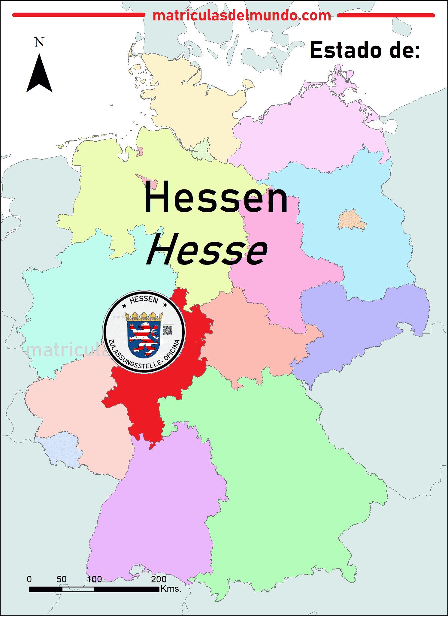 Imagen del mapa de Hesse