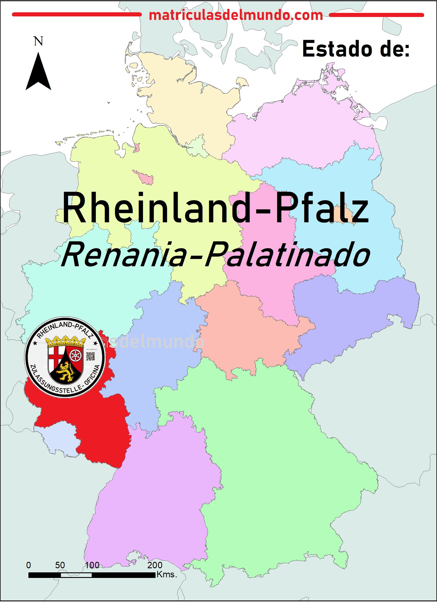 Imagen del mapa de Renania-Palatinado