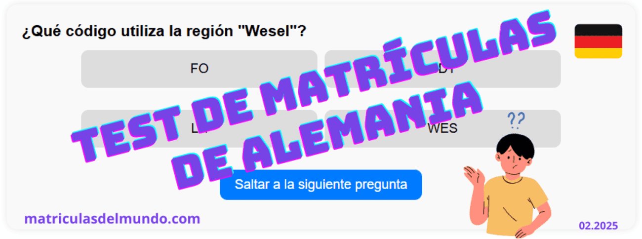 Imagen del juego sobre las preguntas sobre matrículas de Alemania