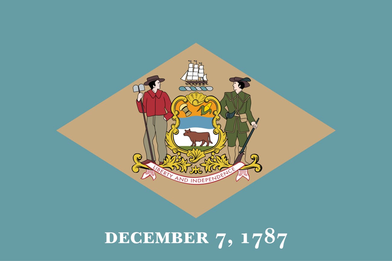 Bandera actual de Delaware