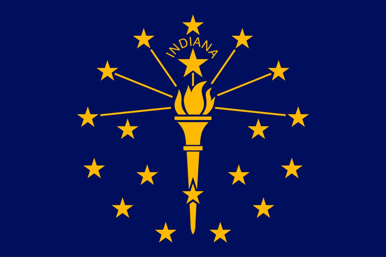 Bandera actual de Indiana
