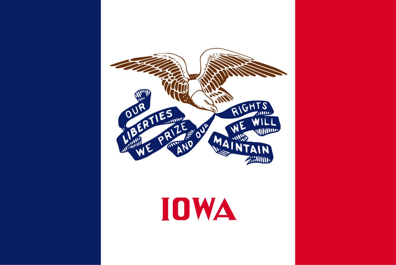 Bandera actual de Iowa