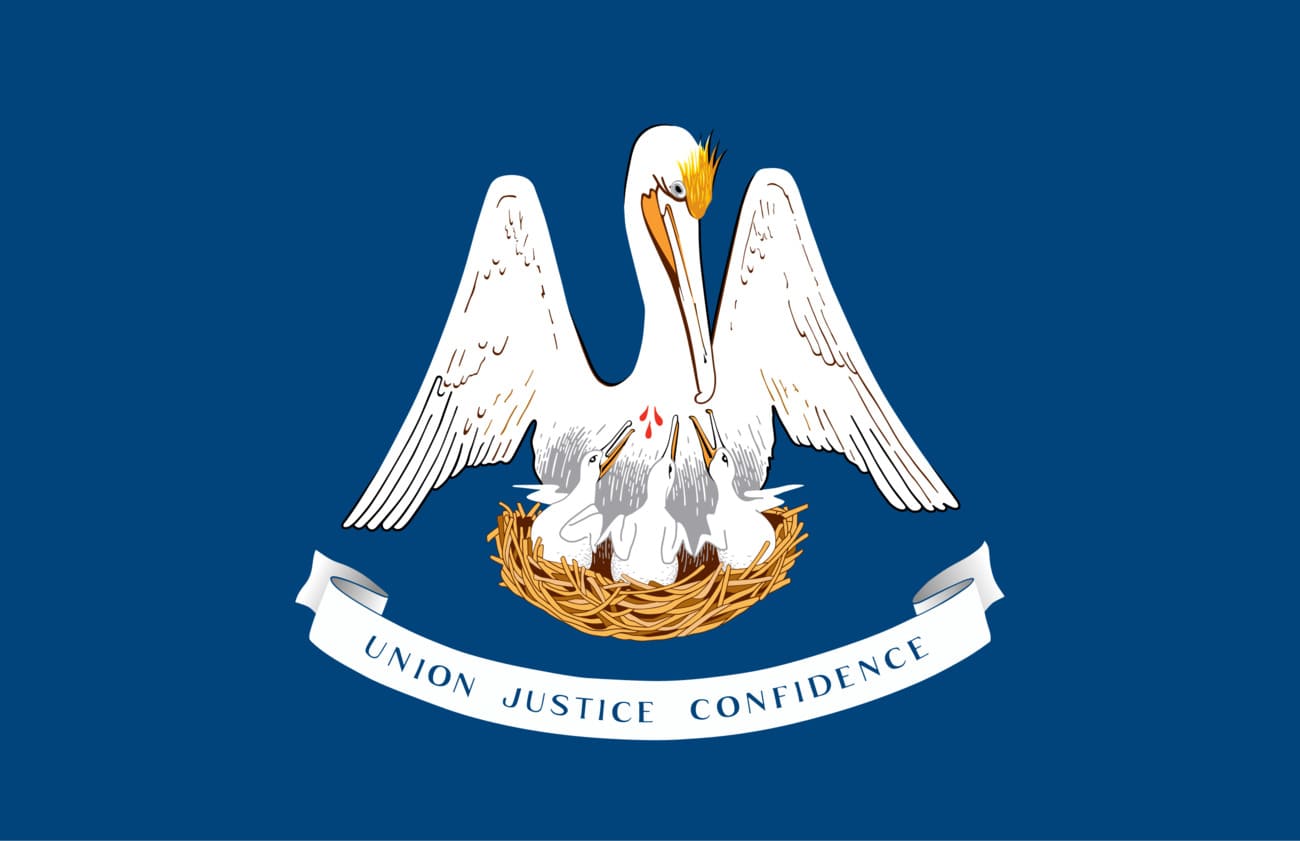 Bandera actual de Louisiana