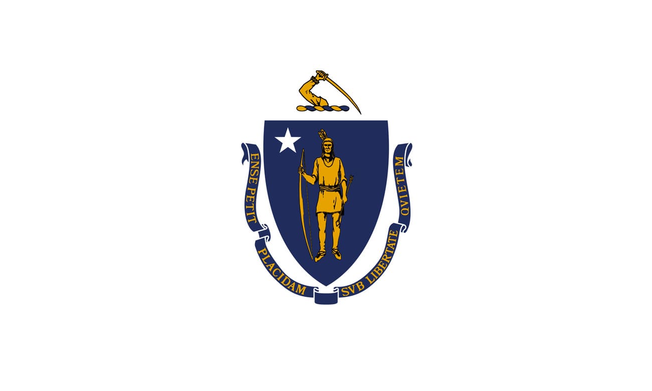 Bandera actual de Massachusetts