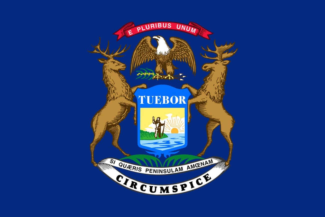 Bandera actual de Michigan