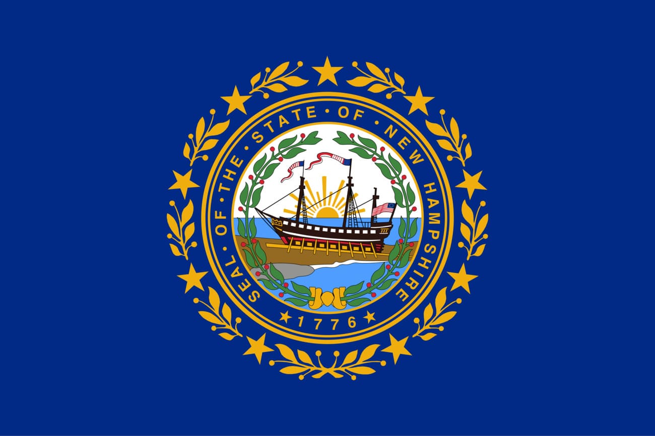 Bandera actual de Nuevo Hampshire