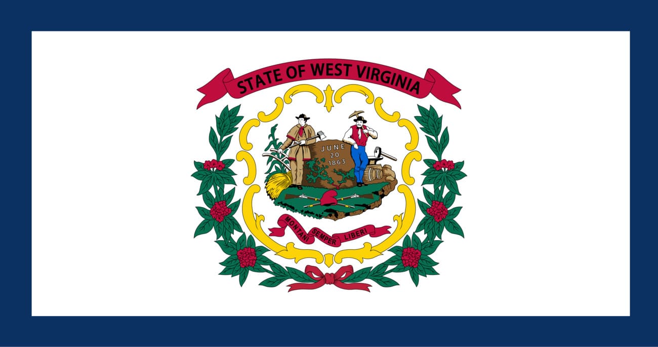Bandera actual de Virginia Occidental