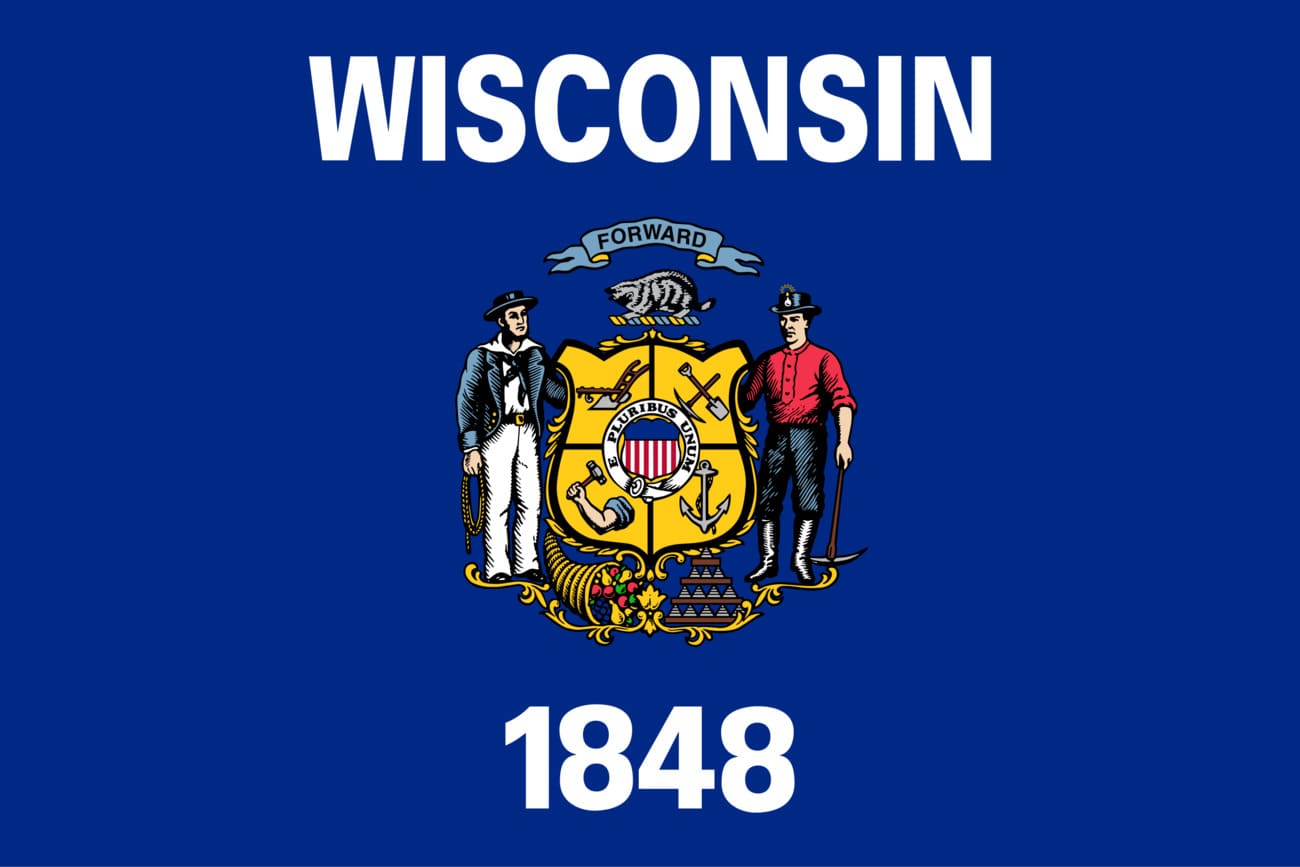 Bandera actual de Wisconsin