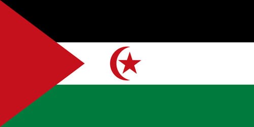 Bandera actual de Sáhara Occidental (Rep. Dem. Árabe Saharaui)