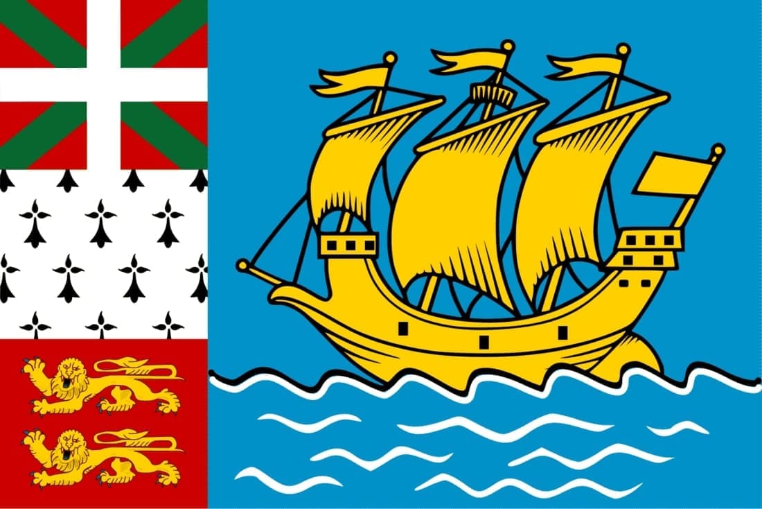 Bandera actual de San Pedro y Miquelón