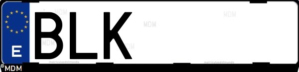 Matrícula española BLK, correspondiente al año 2001