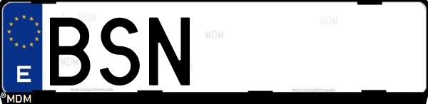 Matrícula española BSN, correspondiente al año 2002
