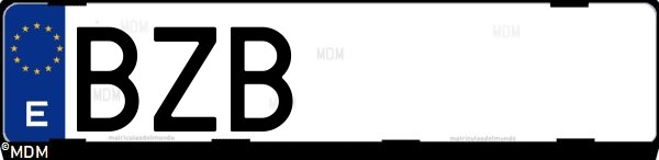 Matrícula española BZB, correspondiente al año 2002